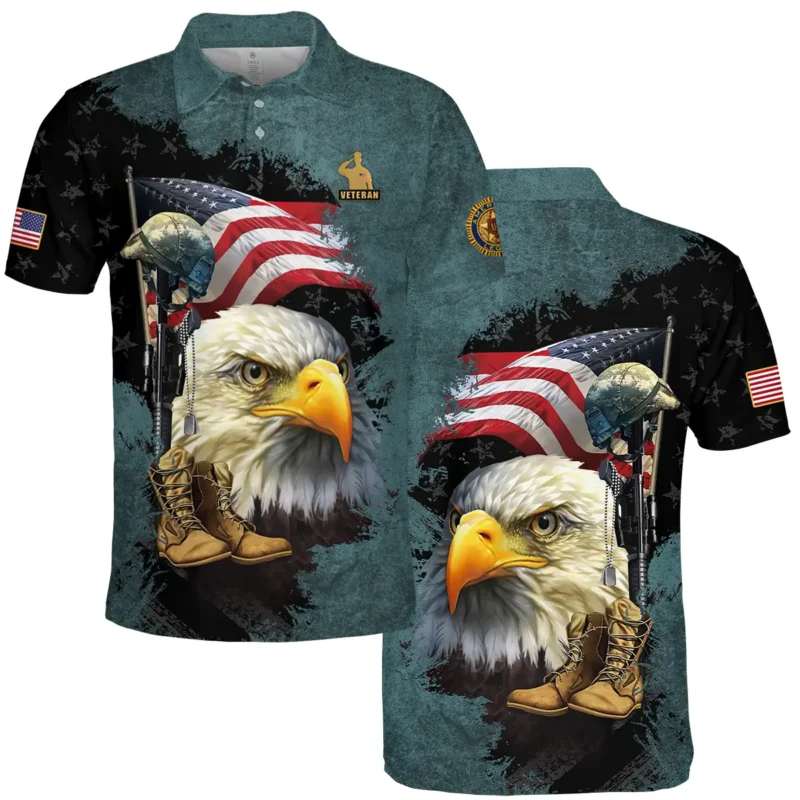 Eagle Helmet Boots American Legion United States Veteran All Over Prints BLVET24924E5PL - Polo Shirt