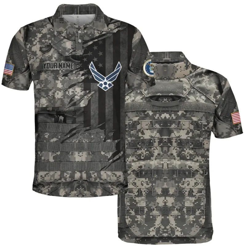 Uniform Camo Pattern U.S. Air Force All Over Prints BLVTR18924A2AFPL - Polo Shirt