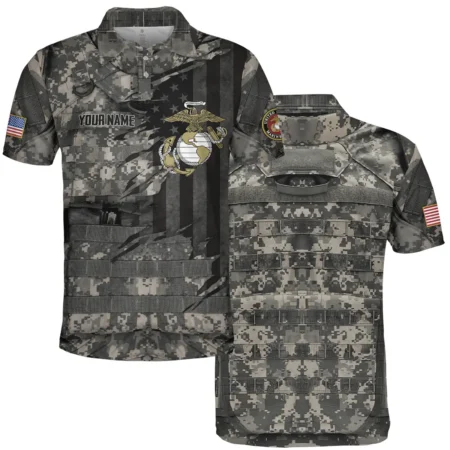 Uniform Camo Pattern U.S. Marine Corps All Over Prints BLVTR18924A2MCPL - Polo Shirt