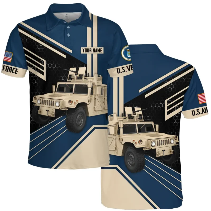 Military Trucks U.S. Air Force All Over Prints BLVTR19924A1AFPL - Polo Shirt