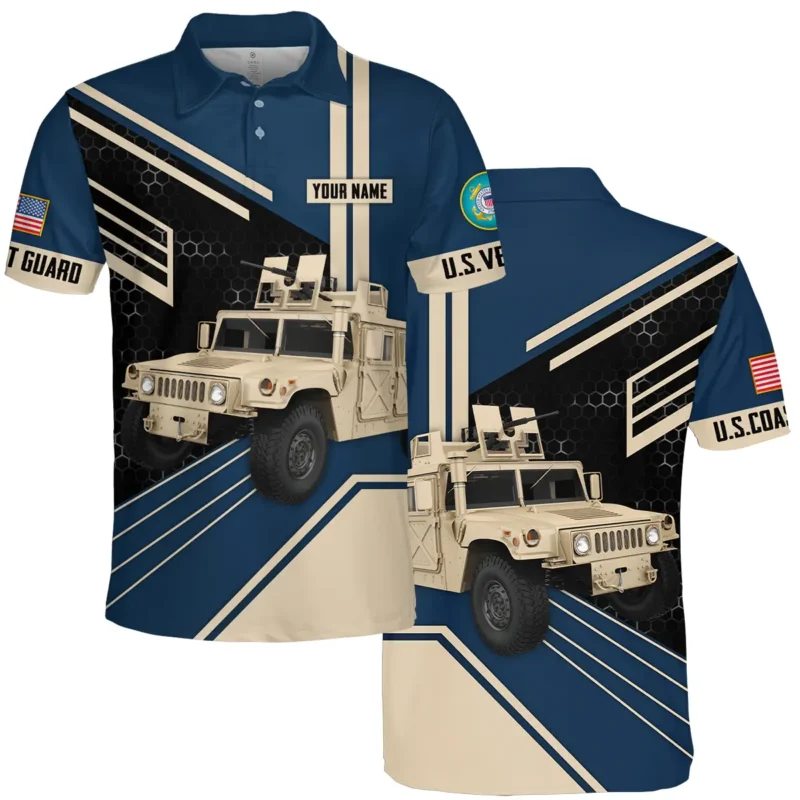 Military Trucks U.S. Coast Guard All Over Prints BLVTR19924A1CGPL - Polo Shirt