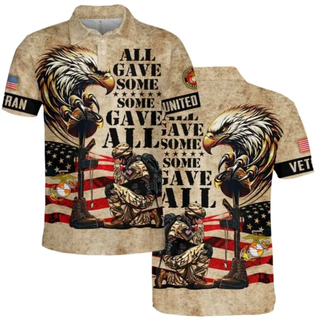 Honor The Fallen All Gave Some Some Gave All U.S. Marine Corps All Over Prints BLVTR19924A3MCPL - Polo Shirt