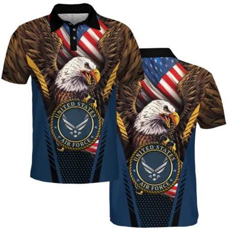 Eagle And Flag U.S. Air Force All Over Prints BLVTR20924A3AFPL - Polo Shirt