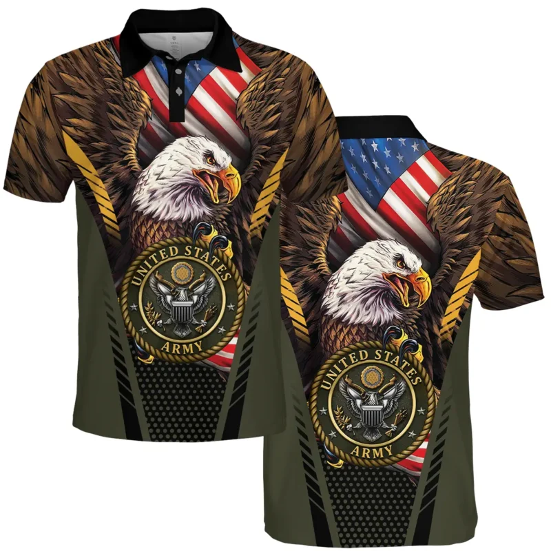 Eagle And Flag U.S. Army All Over Prints BLVTR20924A3AMPL - Polo Shirt