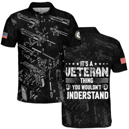 It's A Veteran Thing You Wouldn't Understand Bullet Dissection U.S. Navy All Over Prints BLVTR21924A1NVPL - Polo Shirt