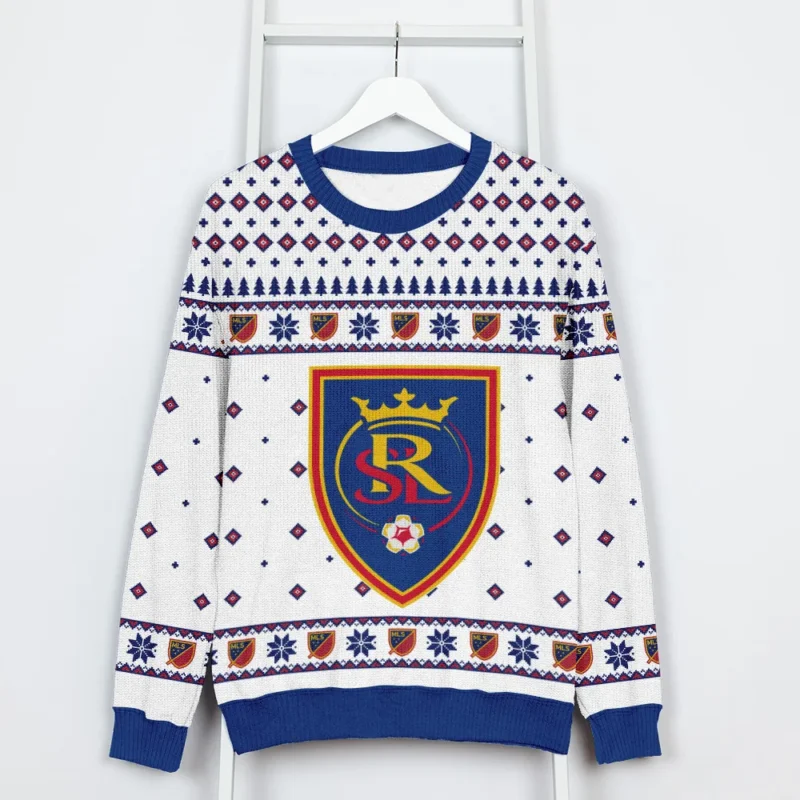 Special Release Real Salt Lake MLS Ugly Sweater All Over Prints Christmas Season QTMLS190924A3