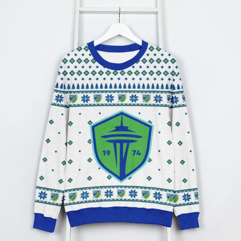 Special Release Seattle Sounders MLS Ugly Sweater All Over Prints Christmas Season QTMLS190924A5