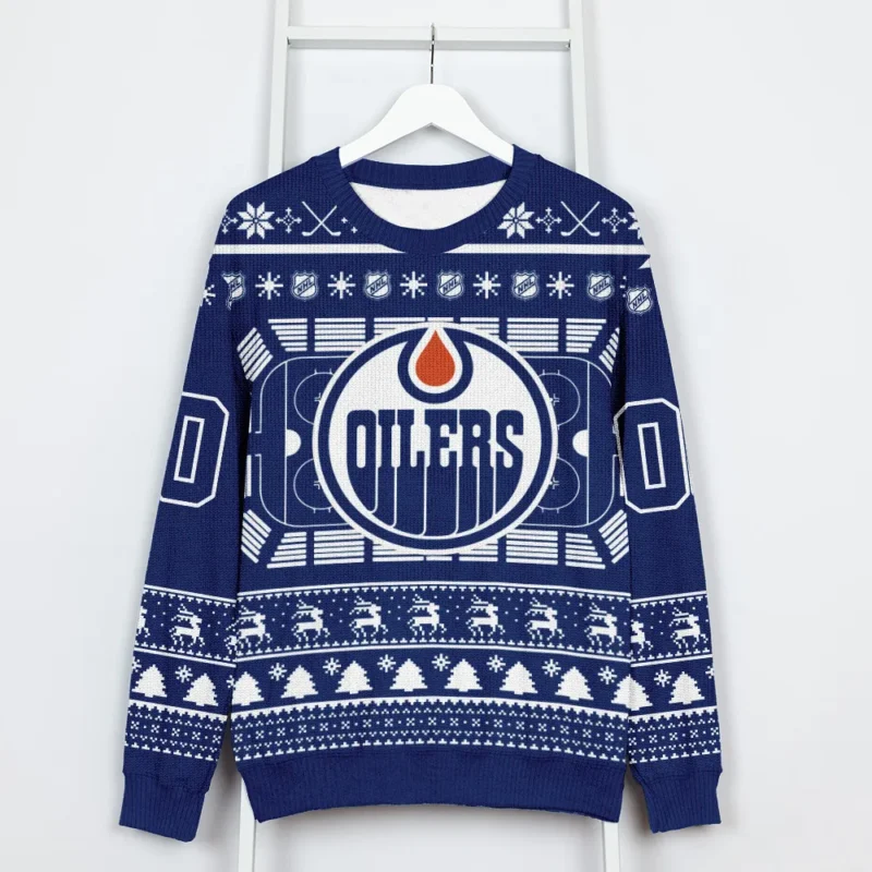 Special Release Edmonton Oilers NHL Ugly Sweater All Over Prints Christmas Season QTNHLTK160924A12