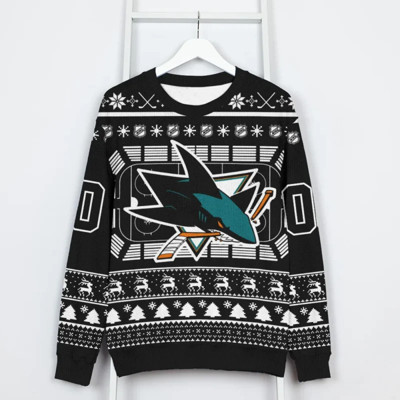 Special Release San Jose Sharks NHL Ugly Sweater All Over Prints Christmas Season QTNHLTK160924A14