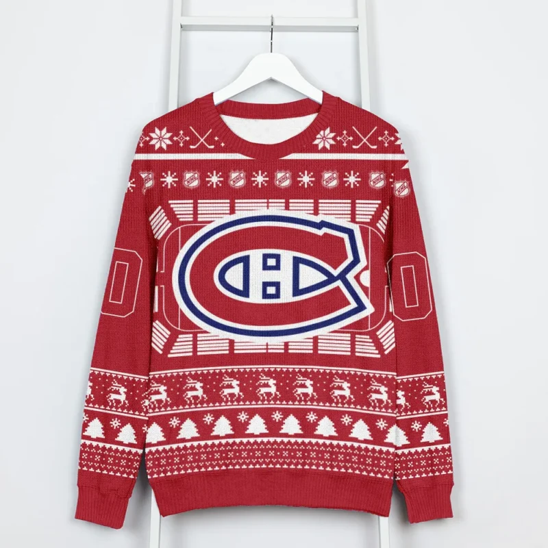 Special Release Montreal Canadiens NHL Ugly Sweater All Over Prints Christmas Season QTNHLVA160924A5