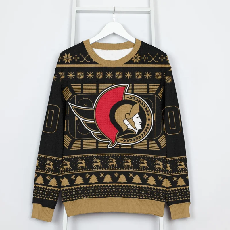 Special Release Ottawa Senators NHL Ugly Sweater All Over Prints Christmas Season QTNHLVA160924A6