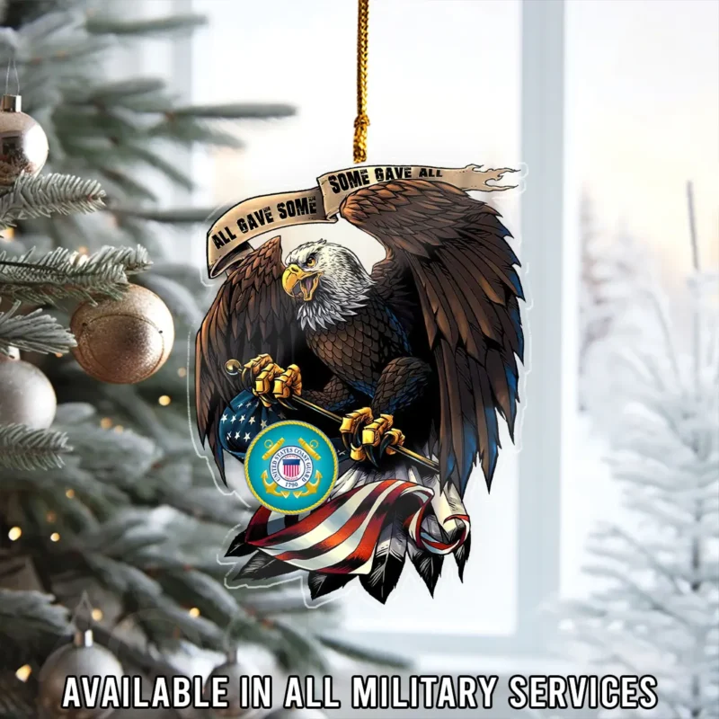 All Gave Some Some Gave All U.S. Coast Guard Veteran Custom Shape Ornament BLVTR23924A5CG