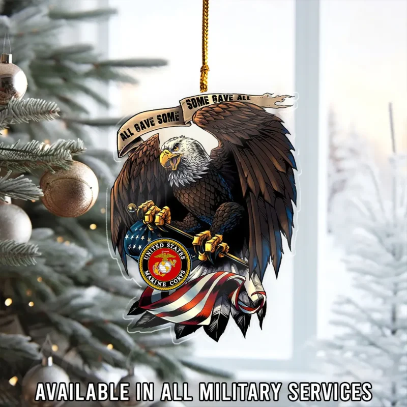 All Gave Some Some Gave All U.S. Marine Corps Veteran Custom Shape Ornament BLVTR23924A5MC