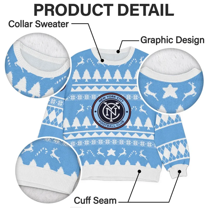 Special Release New York City FC MLS Ugly Sweater All Over Prints Christmas Season HOMLS200924A10