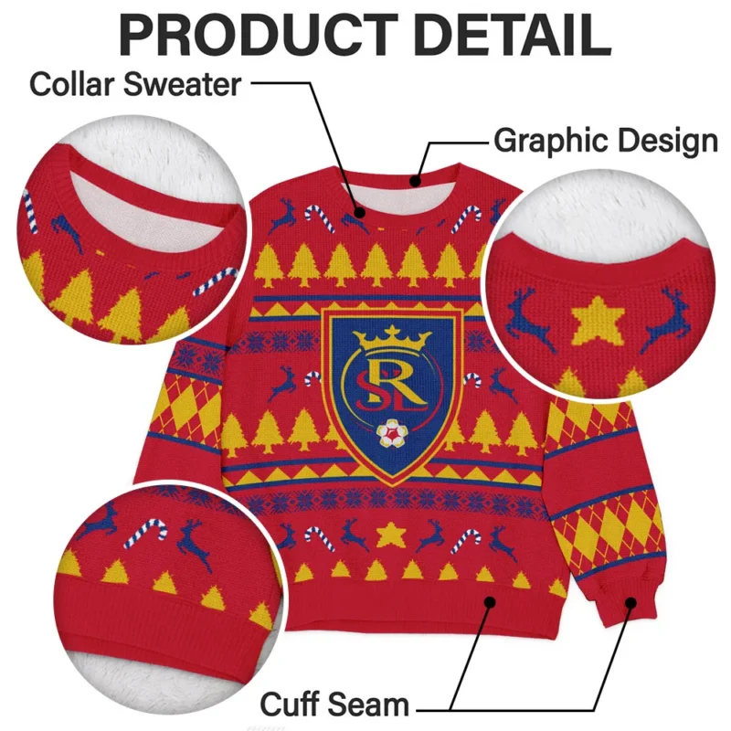 Special Release Real Salt Lake MLS Ugly Sweater All Over Prints Christmas Season HOMLS200924A3