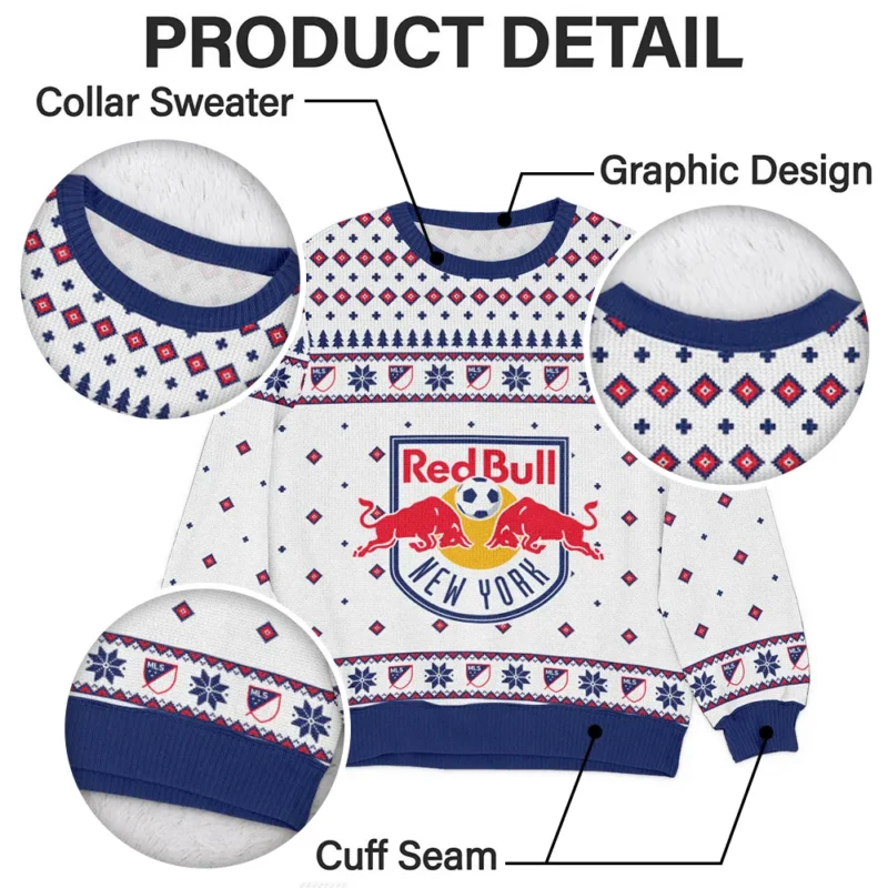 Special Release New York Red Bulls MLS Ugly Sweater All Over Prints Christmas Season QTMLS190924A9