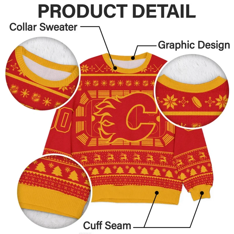 Special Release Calgary Flames NHL Ugly Sweater All Over Prints Christmas Season QTNHLTK160924A11