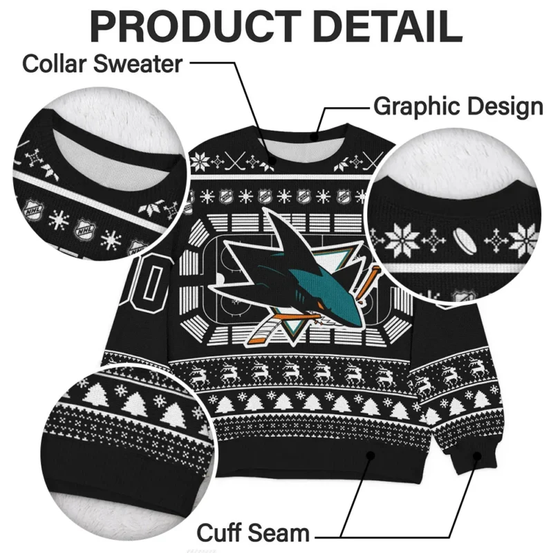 Special Release San Jose Sharks NHL Ugly Sweater All Over Prints Christmas Season QTNHLTK160924A14