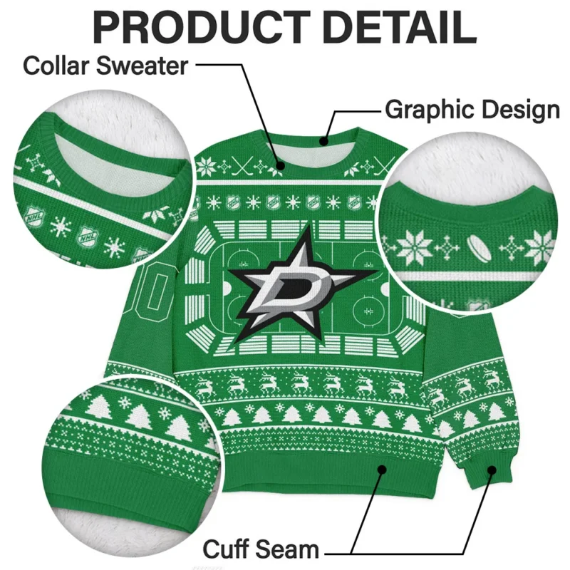 Special Release Dallas Stars NHL Ugly Sweater All Over Prints Christmas Season QTNHLTK160924A3