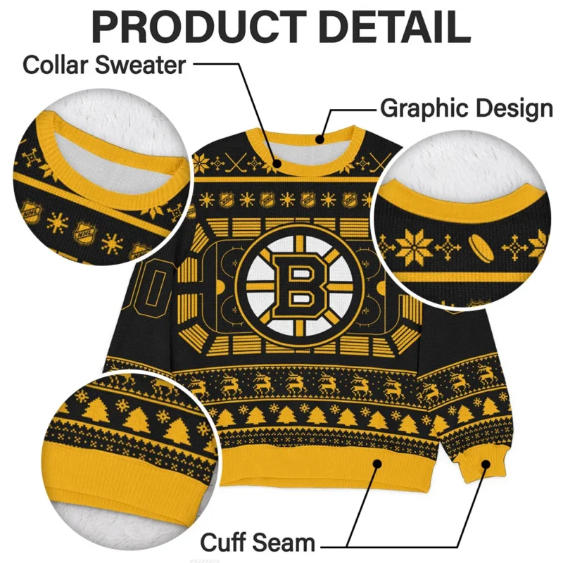 Special Release Boston Bruins NHL Ugly Sweater All Over Prints Christmas Season QTNHLVA160924A2