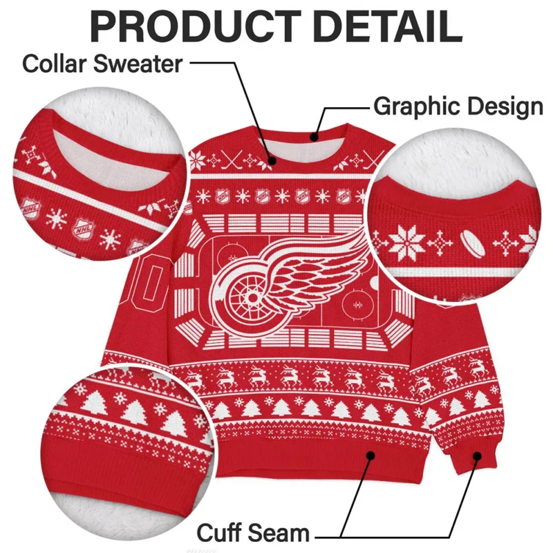 Special Release Detroit Red Wings NHL Ugly Sweater All Over Prints Christmas Season QTNHLVA160924A3