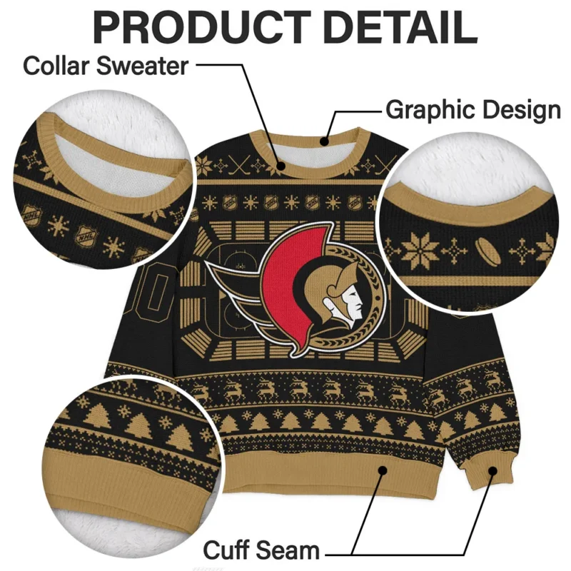 Special Release Ottawa Senators NHL Ugly Sweater All Over Prints Christmas Season QTNHLVA160924A6