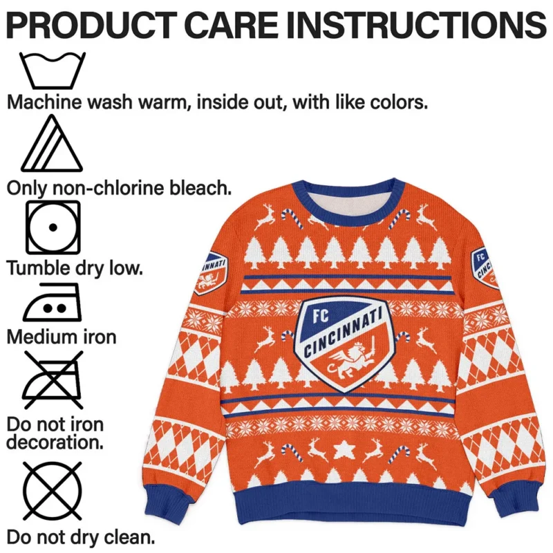 Special Release FC Cincinnati MLS Ugly Sweater All Over Prints Christmas Season HOMLS200924A7