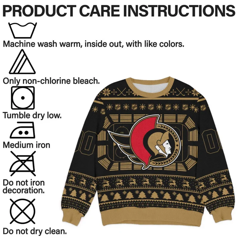 Special Release Ottawa Senators NHL Ugly Sweater All Over Prints Christmas Season QTNHLVA160924A6