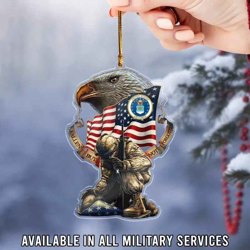 Fallen But Not Forgotten U.S. Air Force Veteran Custom Shape Ornament BLVTR23924A1AF