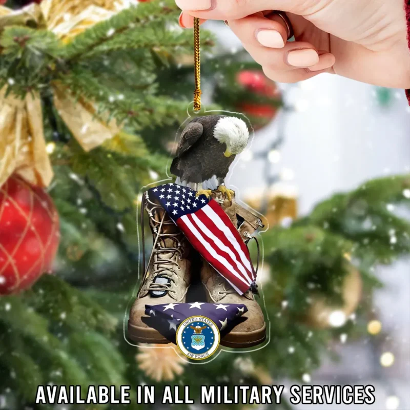 Honor The Fallen U.S. Air Force Veteran Custom Shape Ornament BLVTR23924A3AF