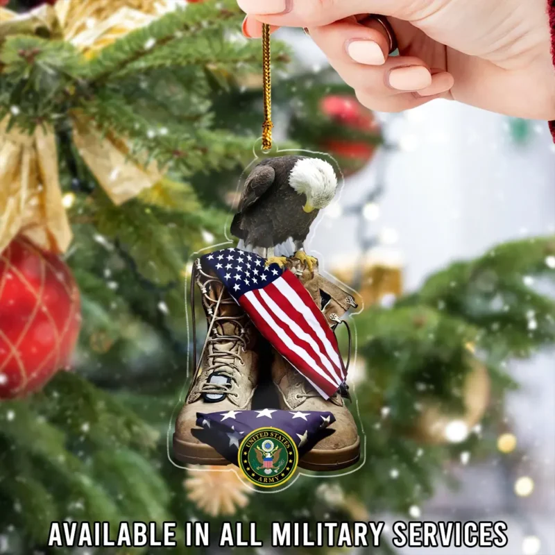 Honor The Fallen U.S. Army Veteran Custom Shape Ornament BLVTR23924A3AM