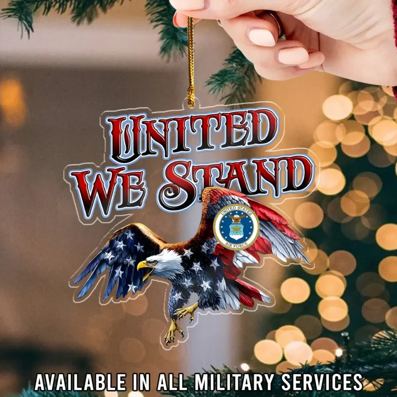 United We Stand U.S. Air Force Veteran Custom Shape Ornament BLVTR23924A4AF