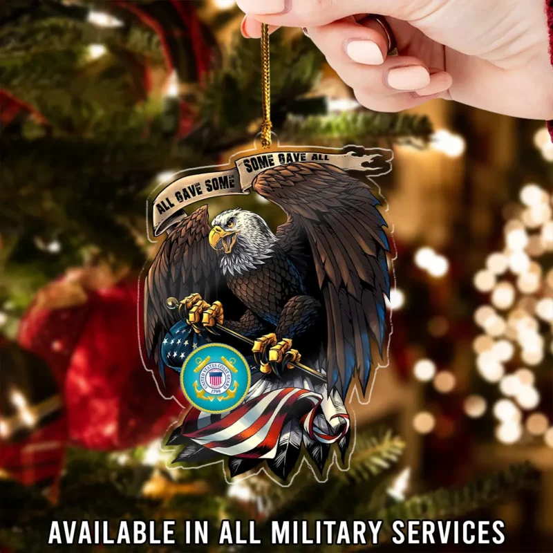 All Gave Some Some Gave All U.S. Coast Guard Veteran Custom Shape Ornament BLVTR23924A5CG