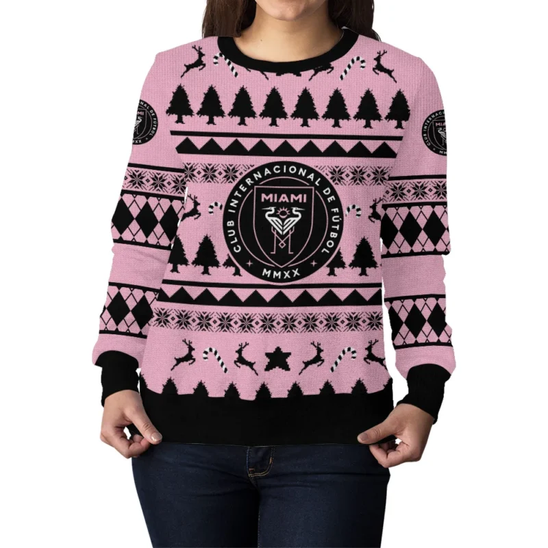 Special Release Inter Miami CF MLS Ugly Sweater All Over Prints Christmas Season HOMLS200924A6