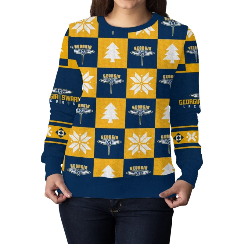 Special Release Ugly Sweater Georgia Swarm National Lacrosse League All Over Prints Christmas Season HONLL190924SW01GEO