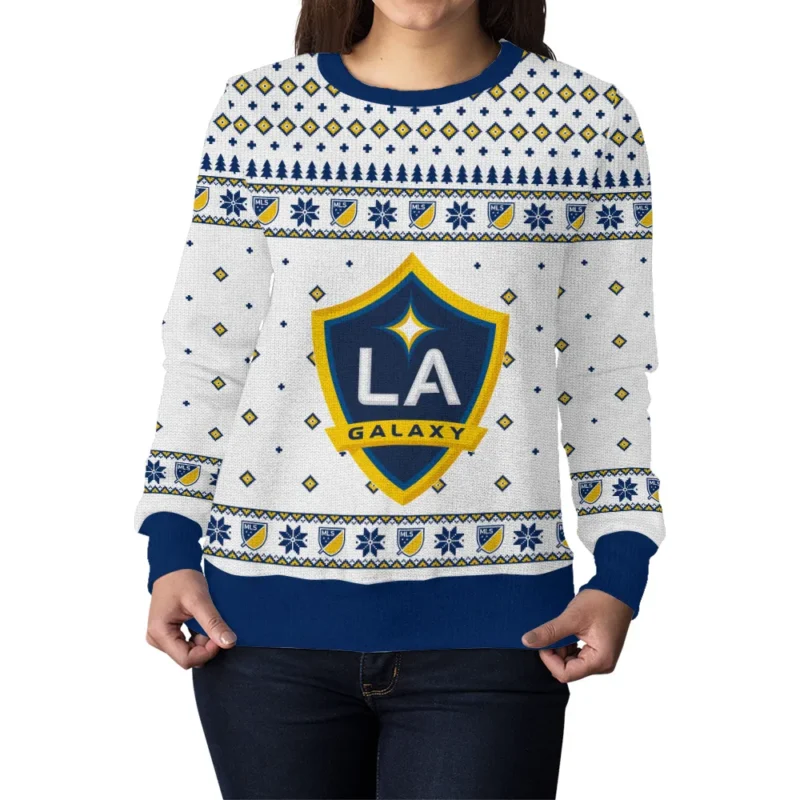 Special Release LA Galaxy MLS Ugly Sweater All Over Prints Christmas Season QTMLS190924A1