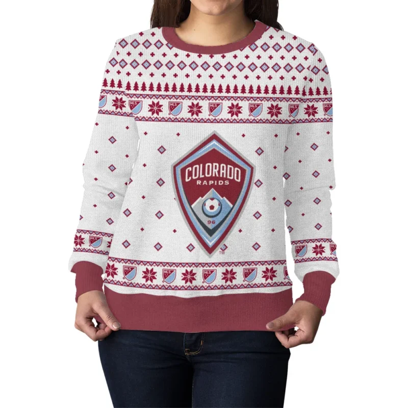 Special Release Colorado Rapids MLS Ugly Sweater All Over Prints Christmas Season QTMLS190924A4