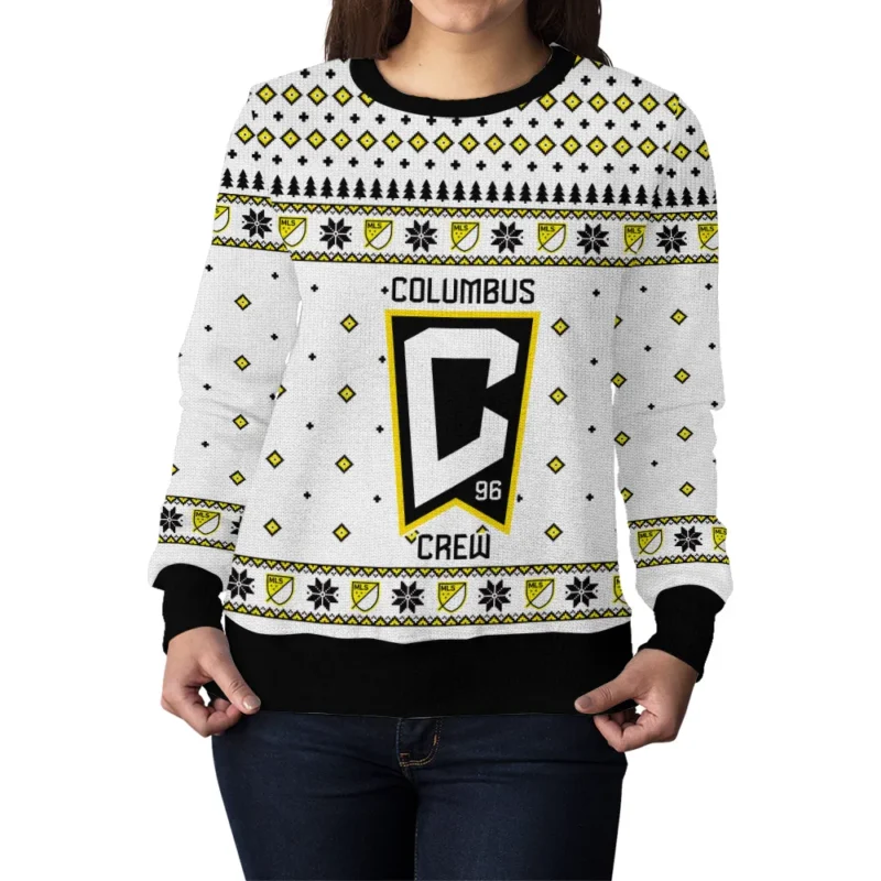 Special Release Columbus Crew MLS Ugly Sweater All Over Prints Christmas Season QTMLS190924A8