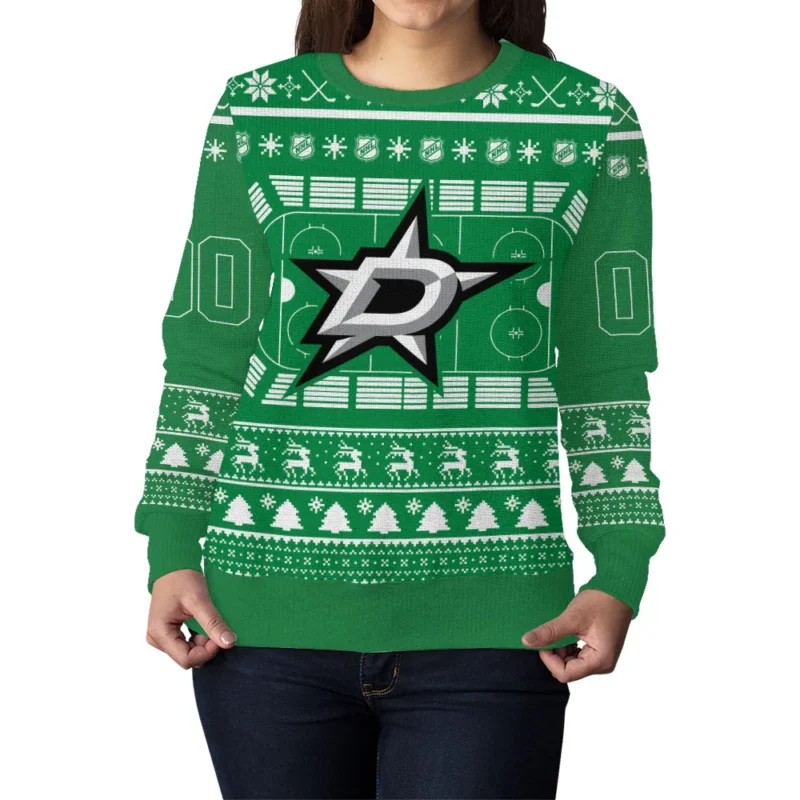 Special Release Dallas Stars NHL Ugly Sweater All Over Prints Christmas Season QTNHLTK160924A3