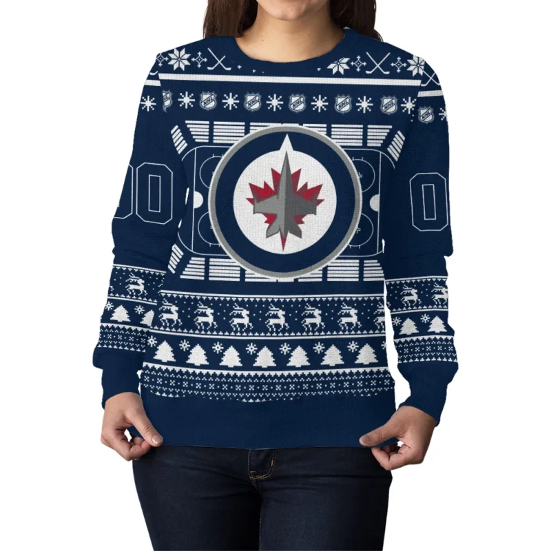 Special Release Winnipeg Jets NHL Ugly Sweater All Over Prints Christmas Season QTNHLTK160924A8