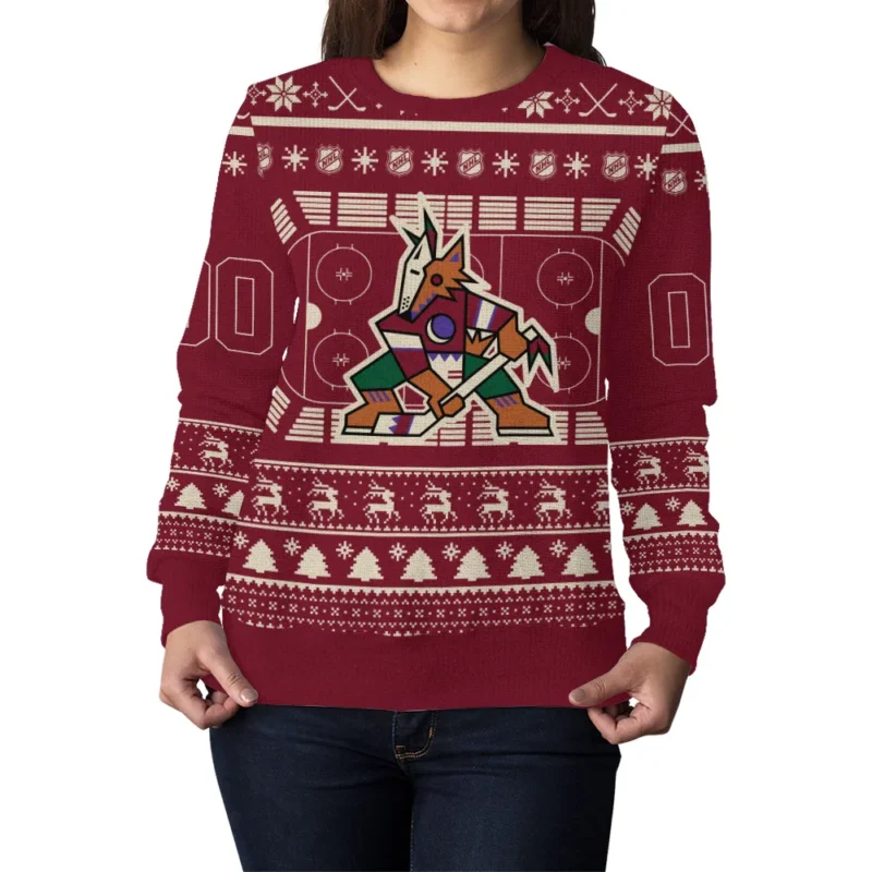 Special Release Arizona Coyotes NHL Ugly Sweater All Over Prints Christmas Season QTNHLTK160924A9