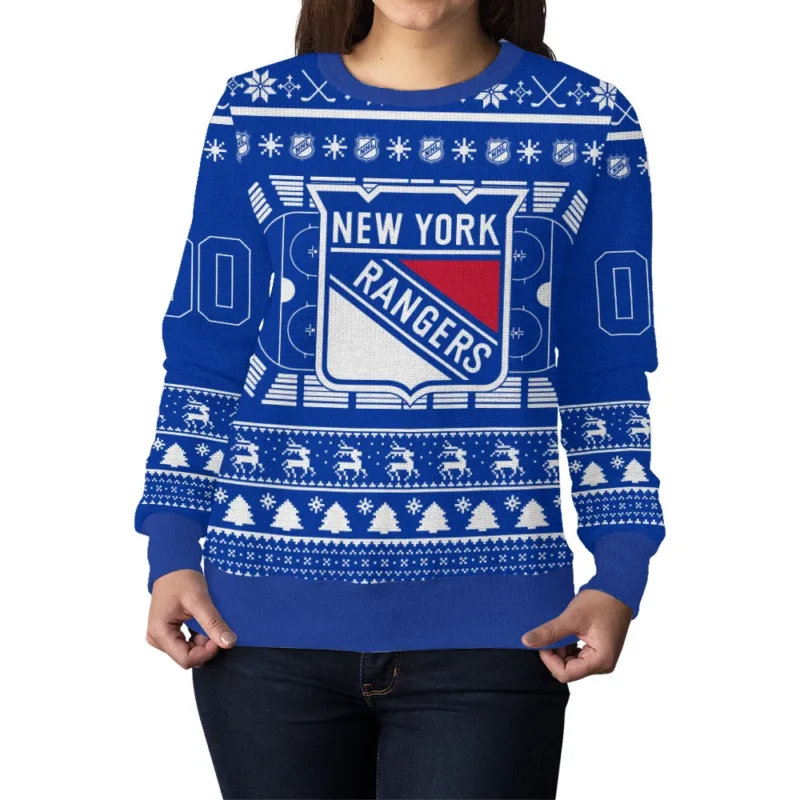 Special Release New York Rangers NHL Ugly Sweater All Over Prints Christmas Season QTNHLVA160924A13