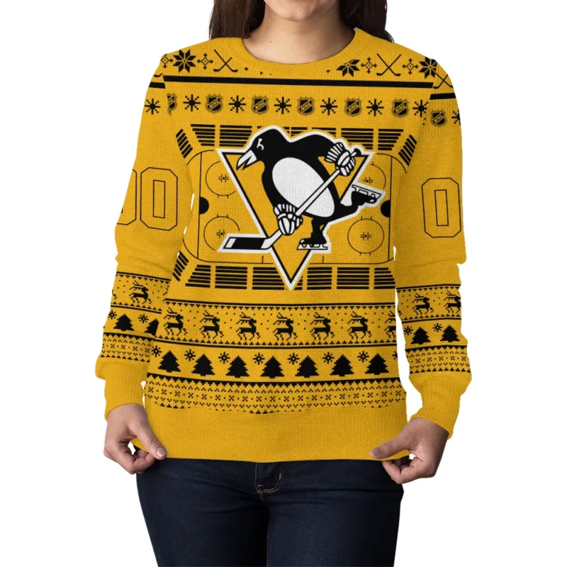 Special Release Pittsburgh Penguins NHL Ugly Sweater All Over Prints Christmas Season QTNHLVA160924A14