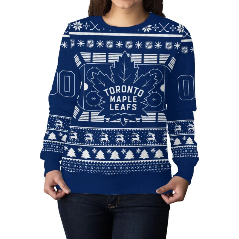 Special Release Toronto Maple Leafs NHL Ugly Sweater All Over Prints Christmas Season QTNHLVA160924A8