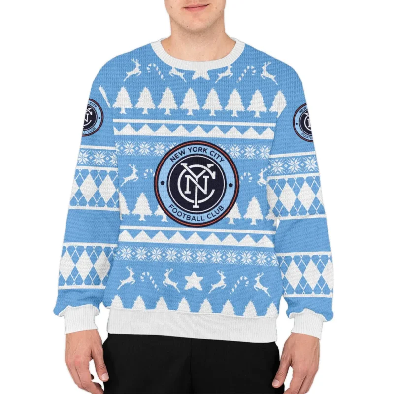 Special Release New York City FC MLS Ugly Sweater All Over Prints Christmas Season HOMLS200924A10