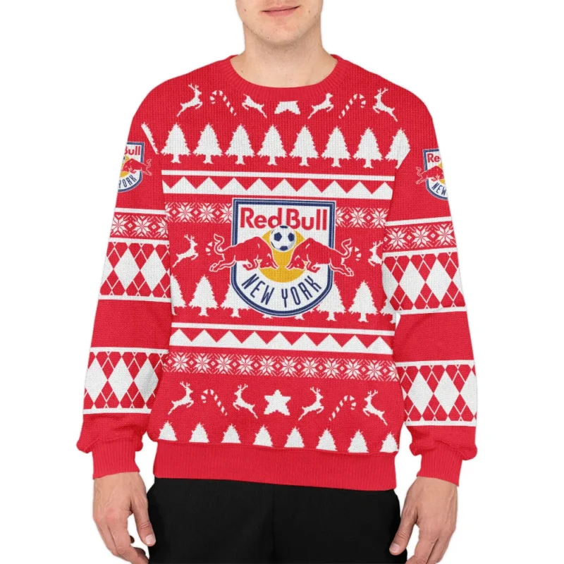 Special Release New York Red Bull MLS Ugly Sweater All Over Prints Christmas Season HOMLS200924A9