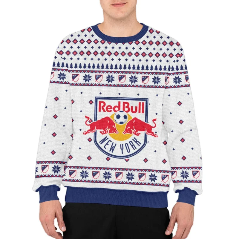 Special Release New York Red Bulls MLS Ugly Sweater All Over Prints Christmas Season QTMLS190924A9