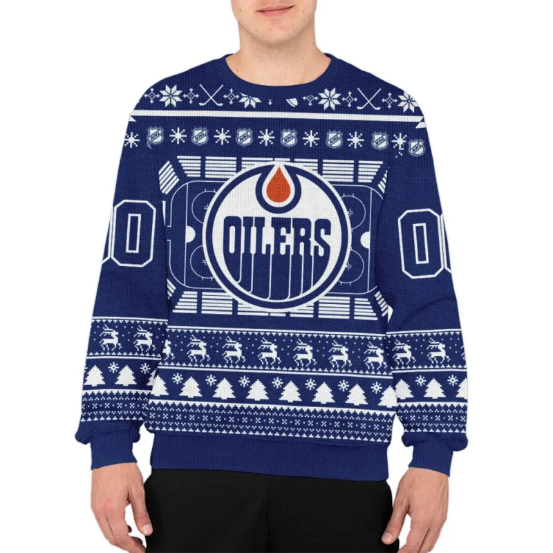 Special Release Edmonton Oilers NHL Ugly Sweater All Over Prints Christmas Season QTNHLTK160924A12