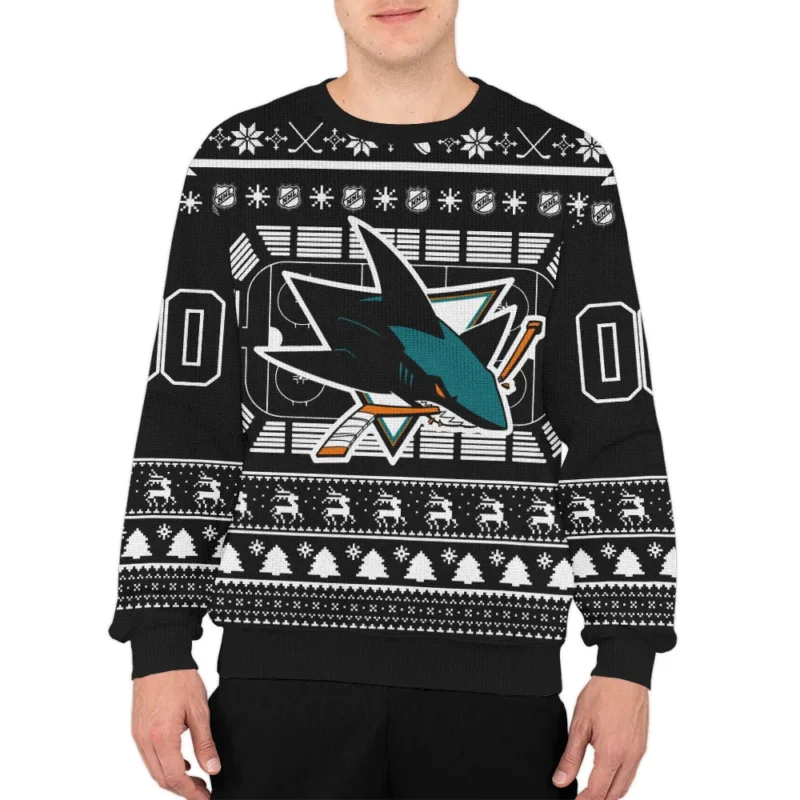 Special Release San Jose Sharks NHL Ugly Sweater All Over Prints Christmas Season QTNHLTK160924A14