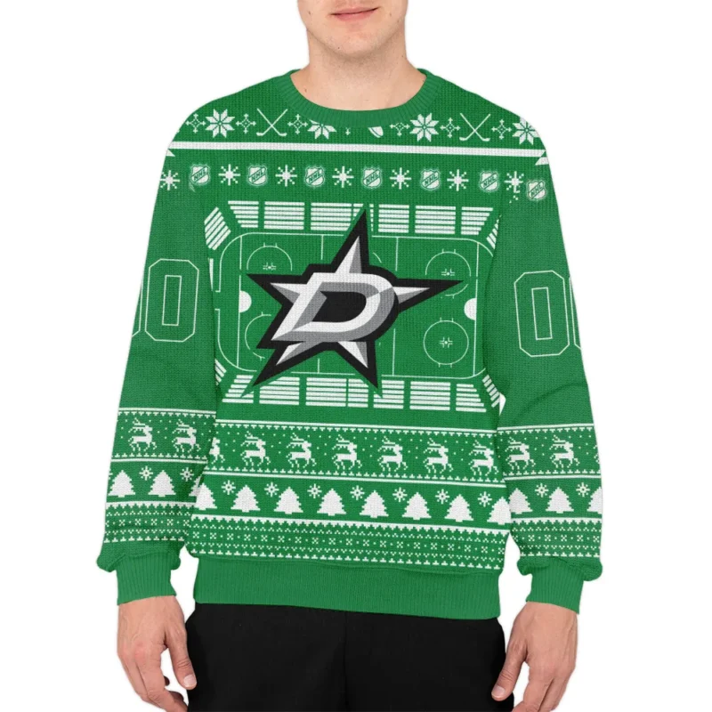 Special Release Dallas Stars NHL Ugly Sweater All Over Prints Christmas Season QTNHLTK160924A3